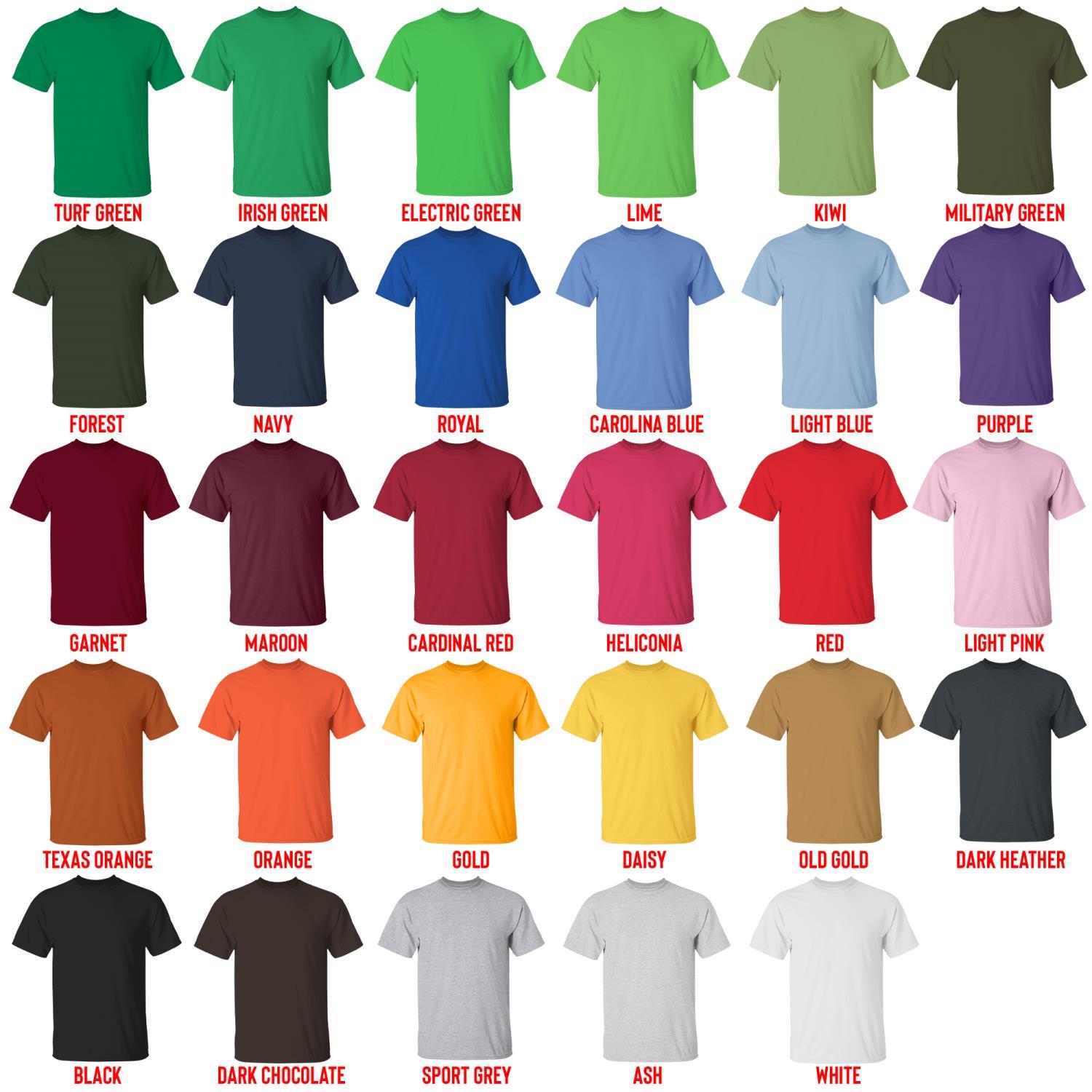 t shirt color chart - Snoopy UK Shop