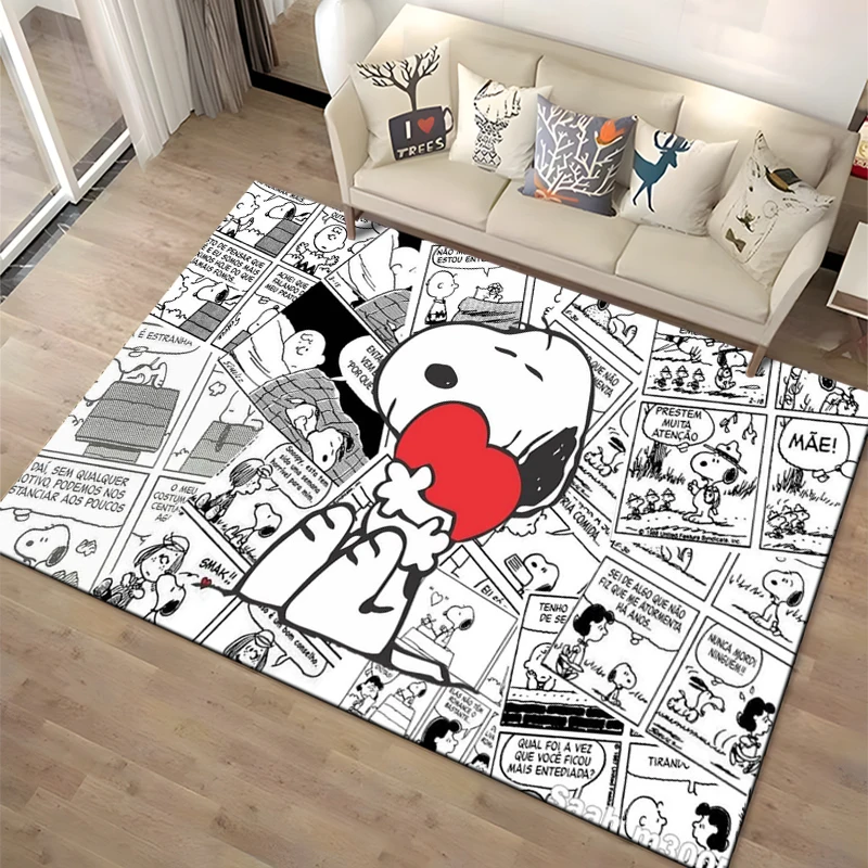 Hot Search Cartoon Snoopy HD Printed Rugs