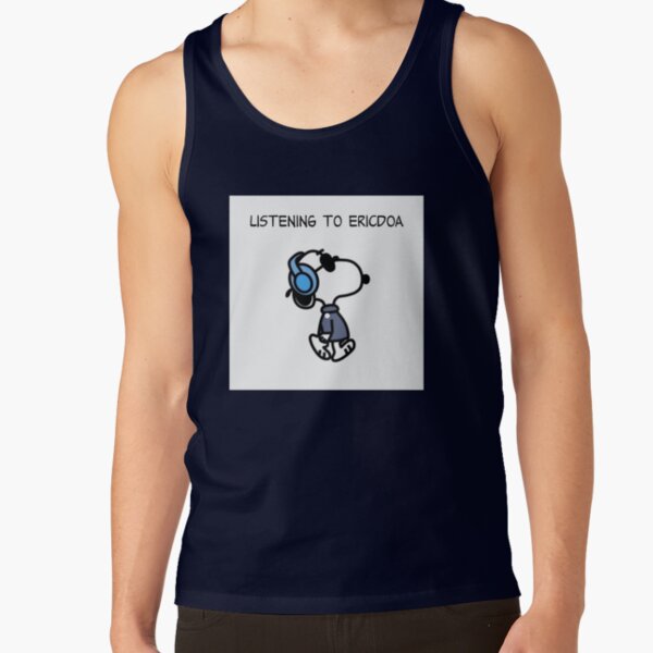 Listening To Ericdoa Sticker Snoopy Tank Top - Image 6