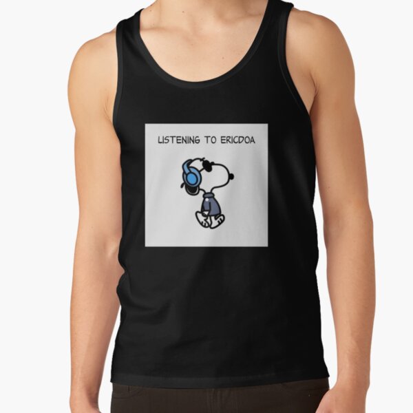 Listening To Ericdoa Sticker Snoopy Tank Top - Image 2