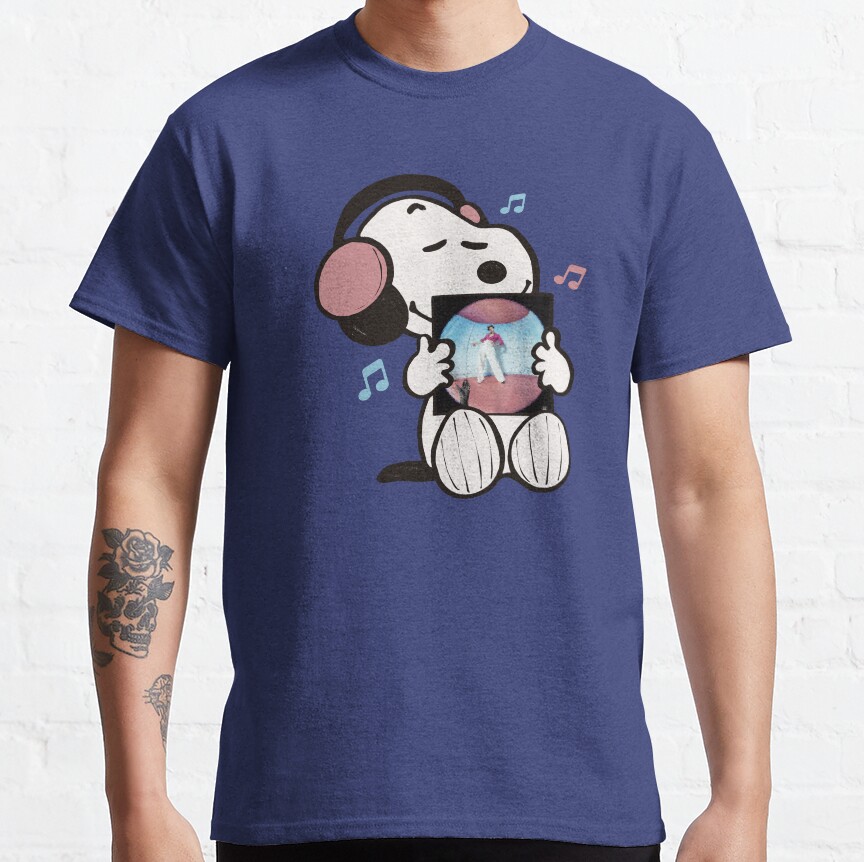 Snoopy Listening To Fine Line T-shirt - Image 5