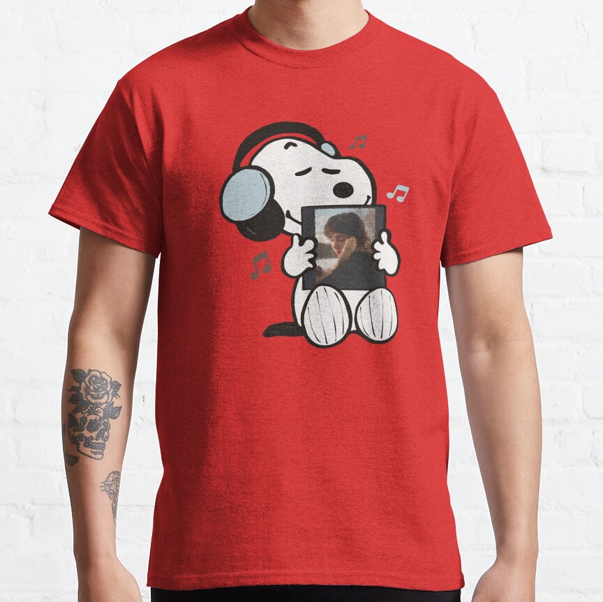 Snoopy Listening To Sling T-shirt - Image 6