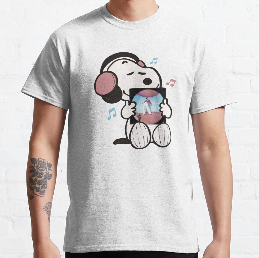 Snoopy Listening To Fine Line T-shirt
