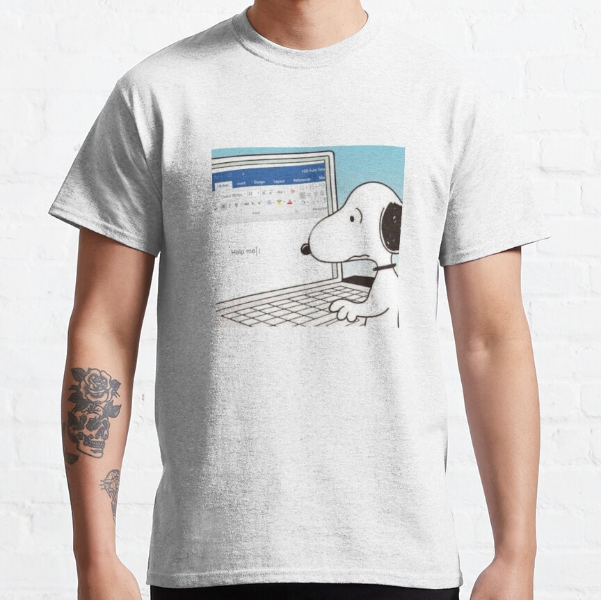 Snoopy Help Me Meme T-shirt