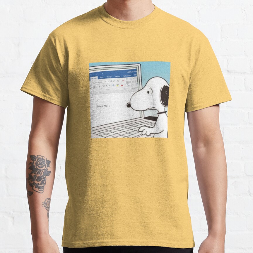 Snoopy Help Me Meme T-shirt - Image 7