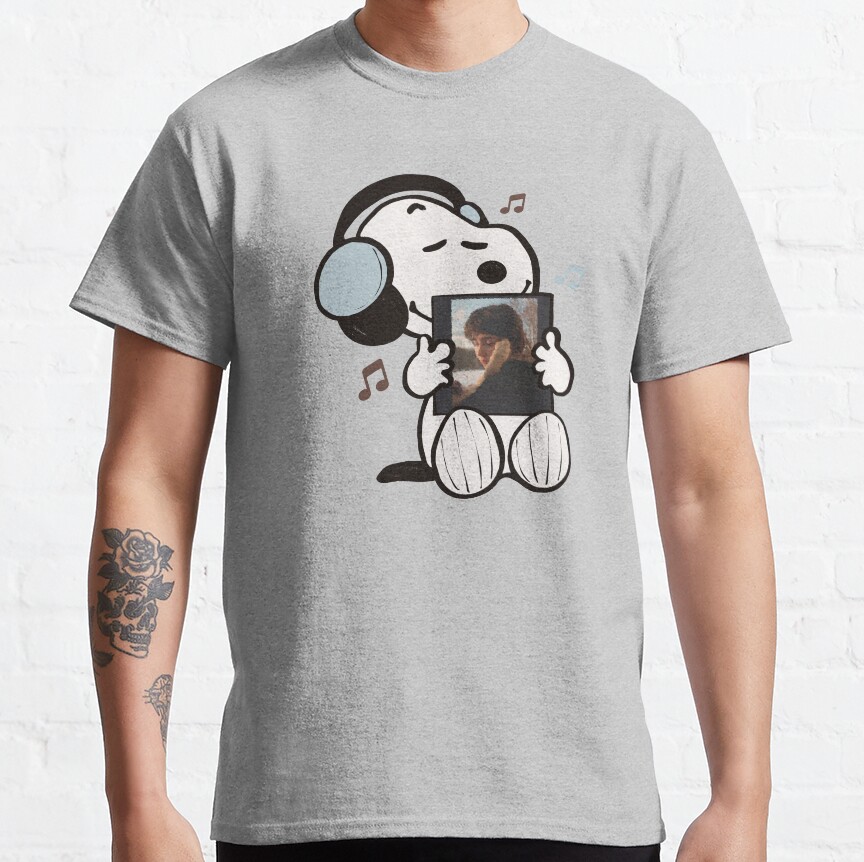 Snoopy Listening To Sling T-shirt - Image 4