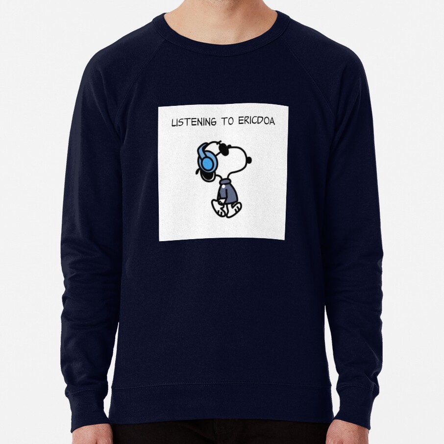 Listening To Ericdoa Sticker Snoopy Sweatshirt - Image 6