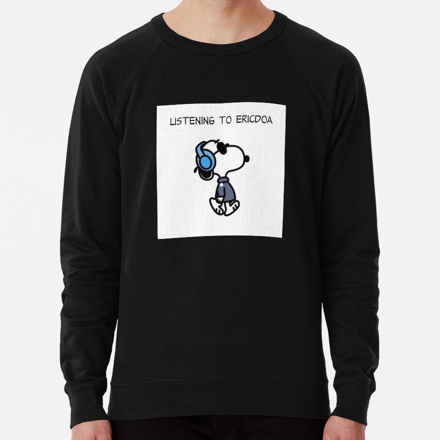 Listening To Ericdoa Sticker Snoopy Sweatshirt - Image 2