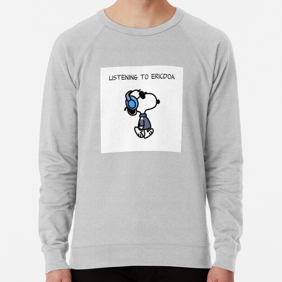 Listening To Ericdoa Sticker Snoopy Sweatshirt - Image 5
