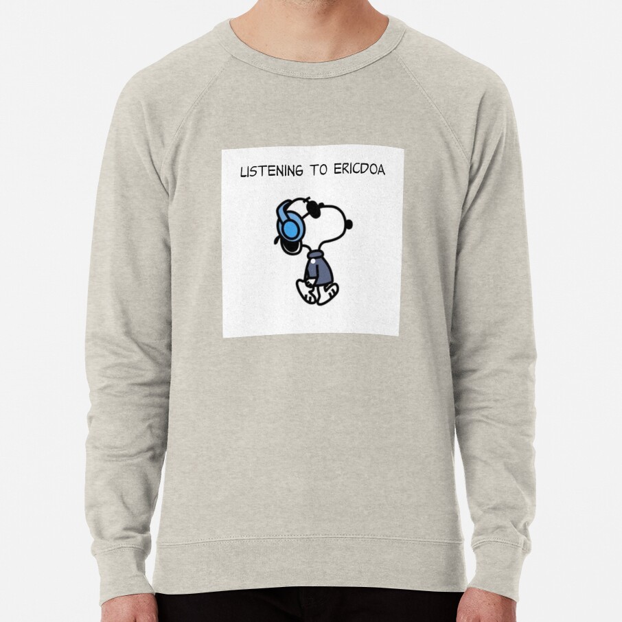 Listening To Ericdoa Sticker Snoopy Sweatshirt - Image 4