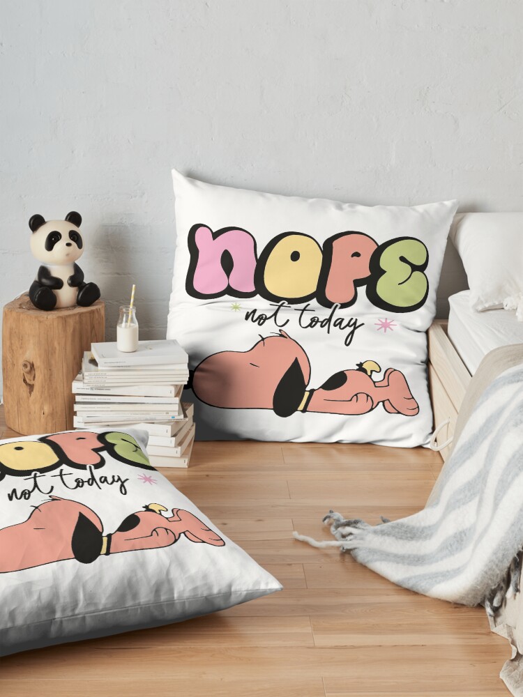 Snoopy Nope Not Today Nope Not Today Throw Pillow - Image 2
