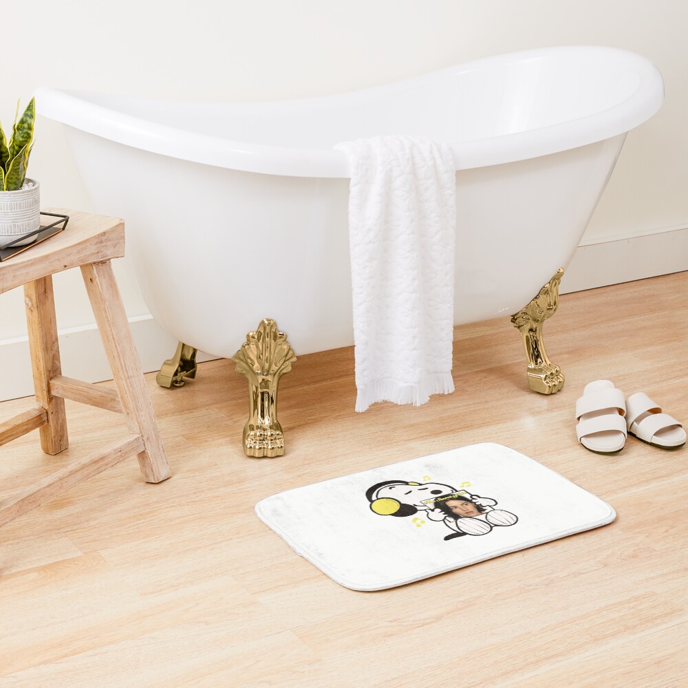 Snoopy Listening To The Secret Of Us Bath Mat - Image 2