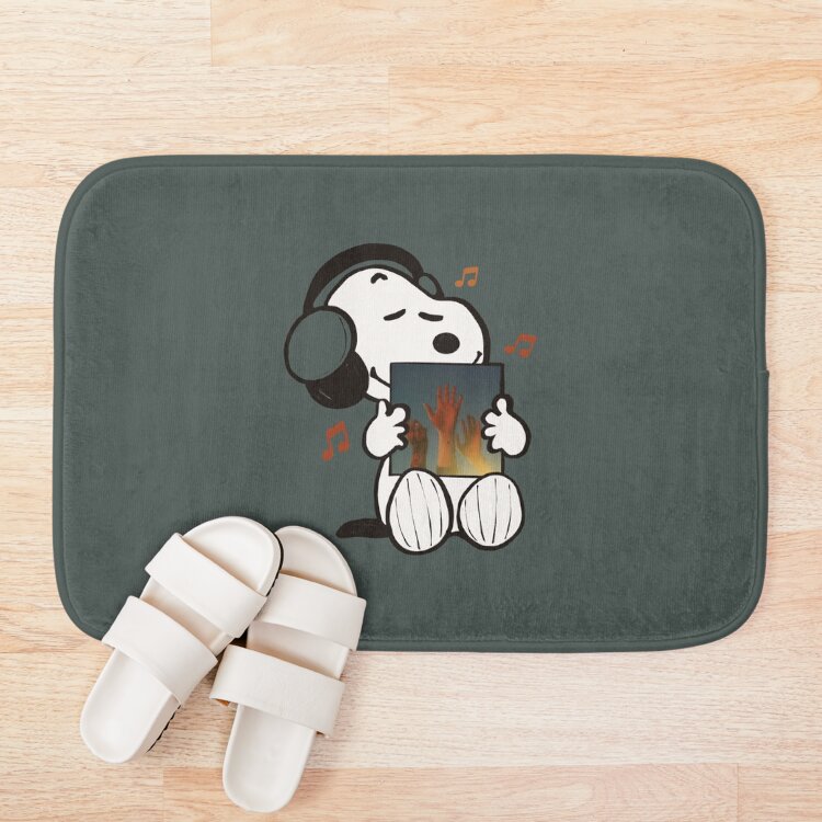 Snoopy Listening To The Record Bath Mat - Image 3