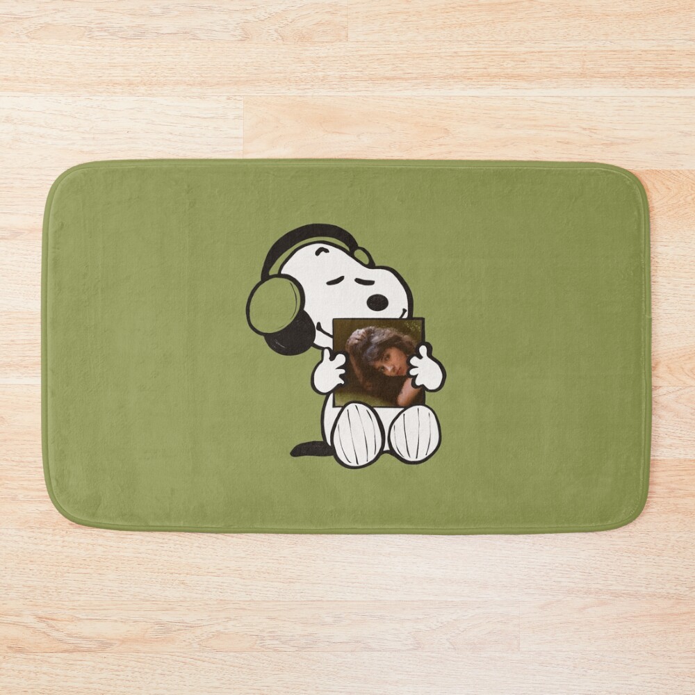 Snoopy Listening To Charm Bath Mat