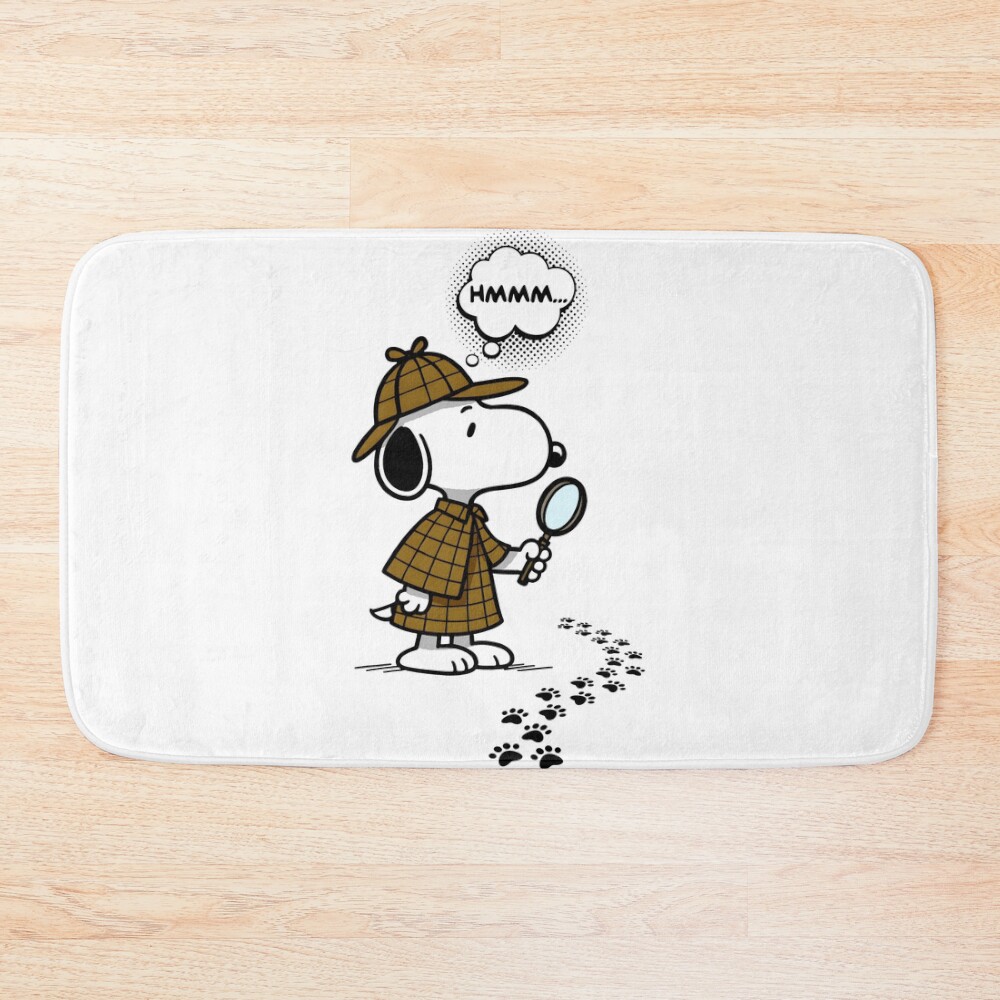 Snoopy Detective Snoops Bath Mat