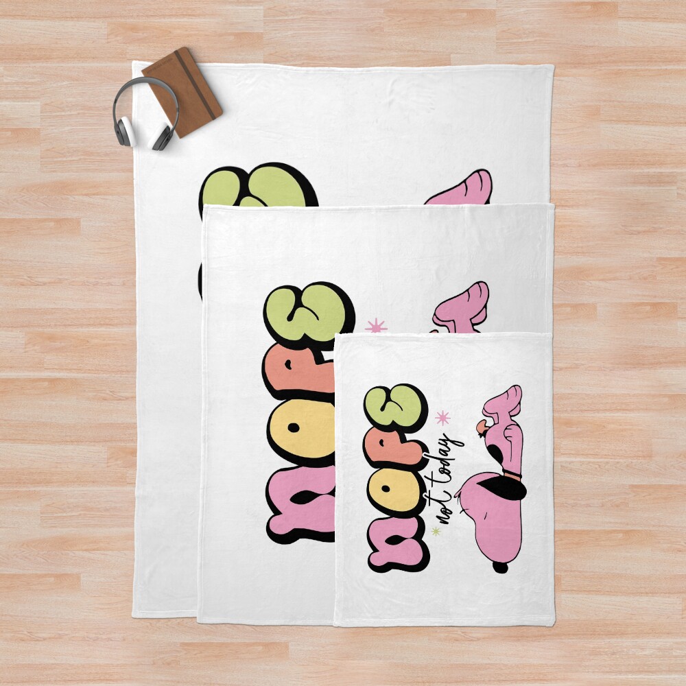 Snoopy Nope Not Today Nope Not Today Throw Blanket - Image 3