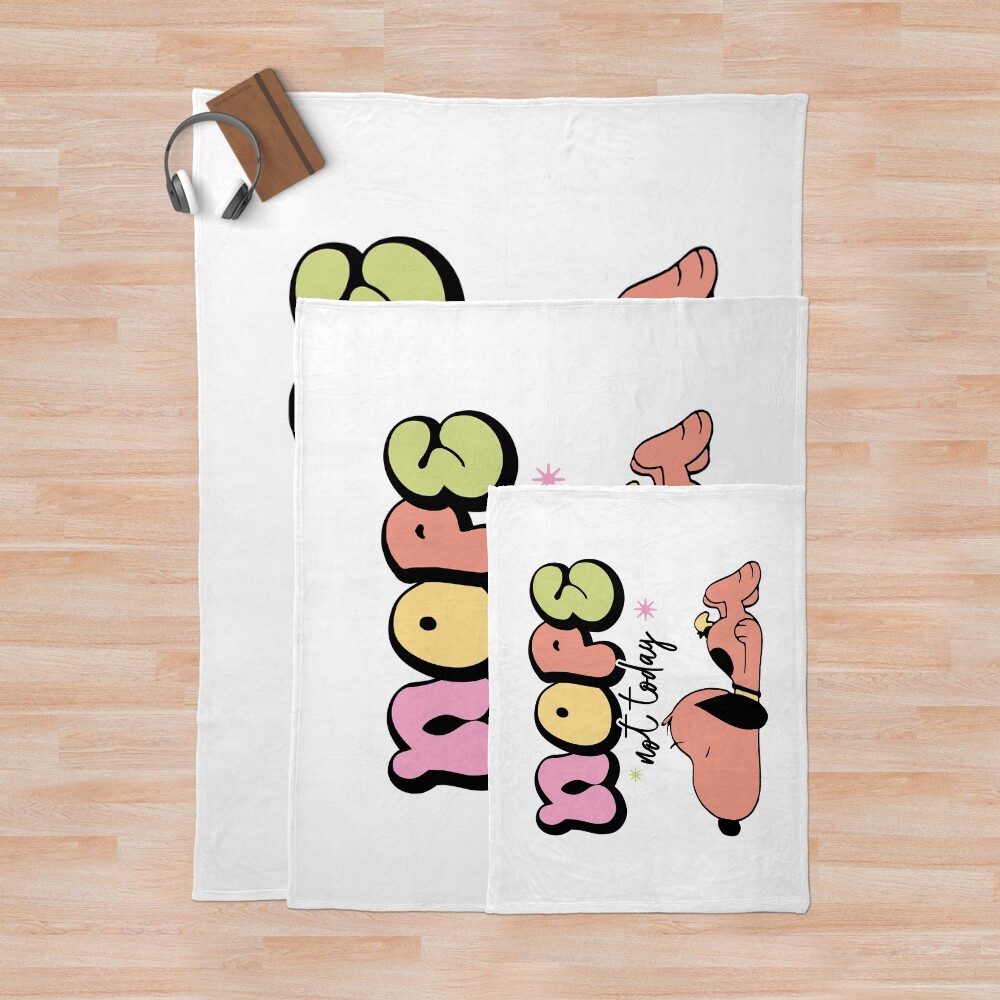 Snoopy Nope Not Today Nope Not Today Throw Blanket - Image 3