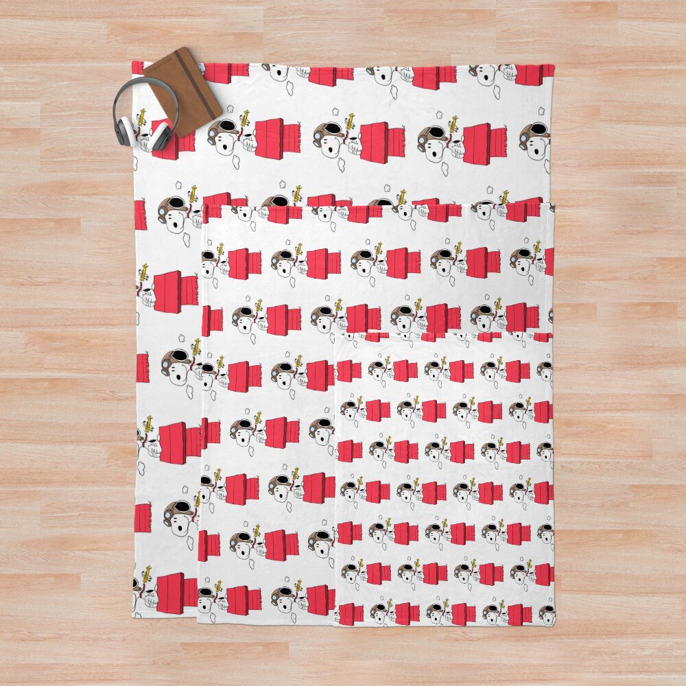 Pilot Snoopy Throw Blanket - Image 3