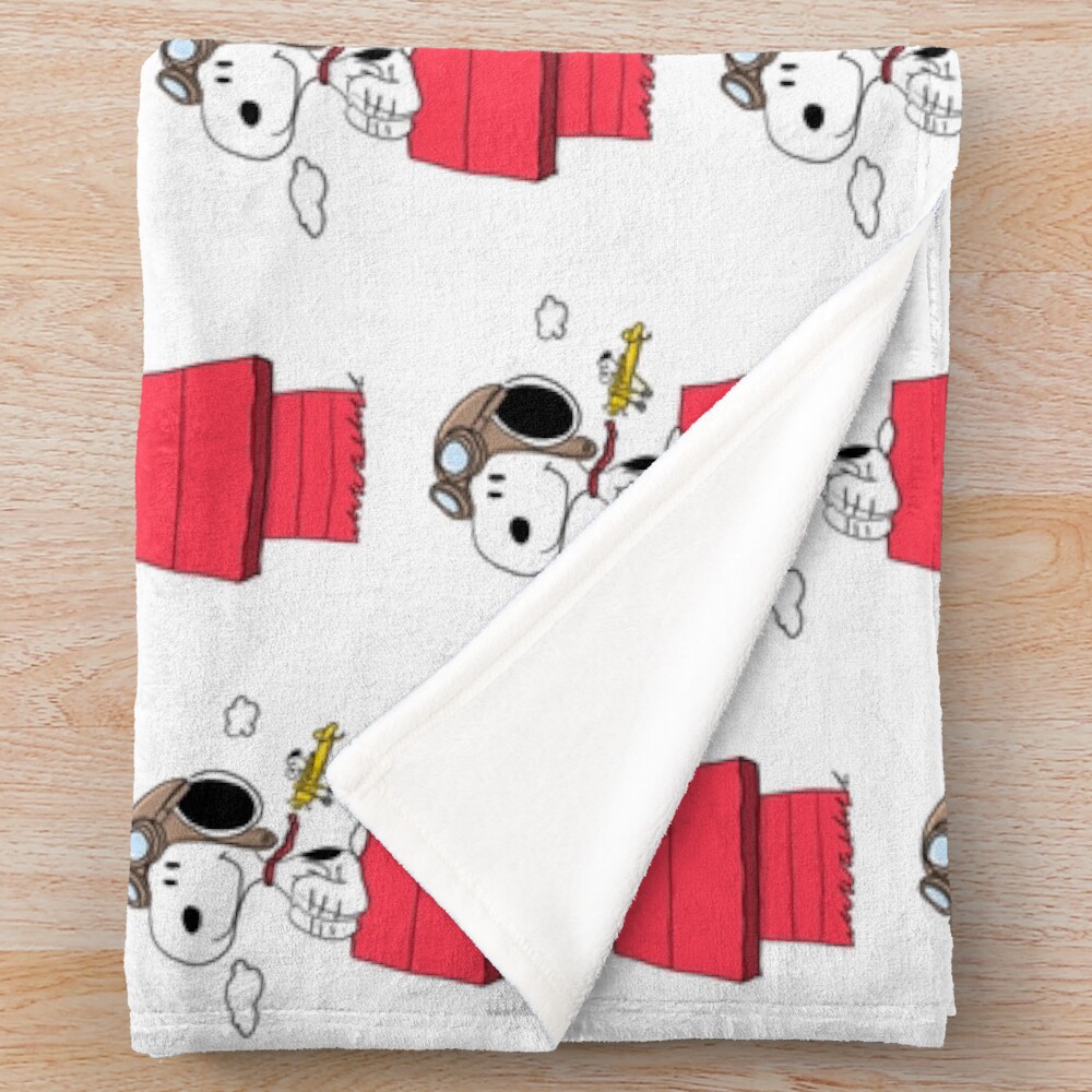 Pilot Snoopy Throw Blanket - Image 2