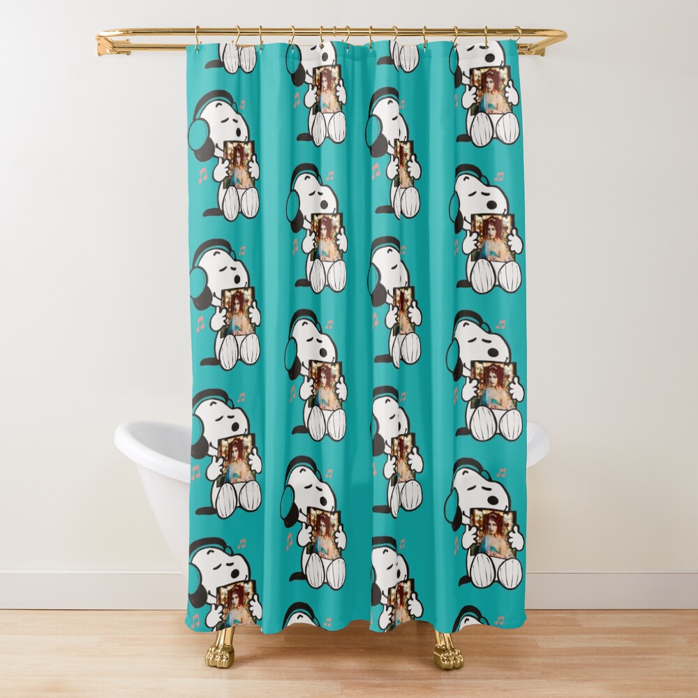 Snoopy Listening To The Rise And Fall Of A Midwest Princess Shower Curtain