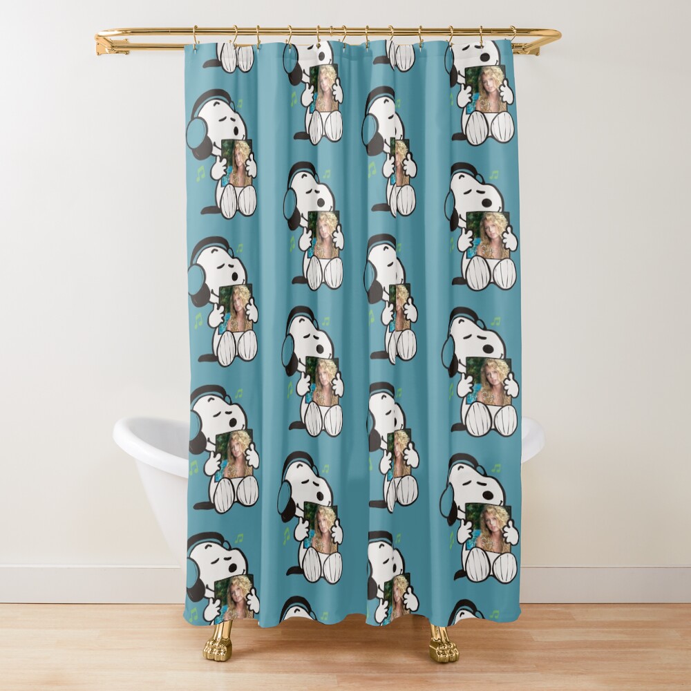Snoopy Listening To Taylor Debut Shower Curtain