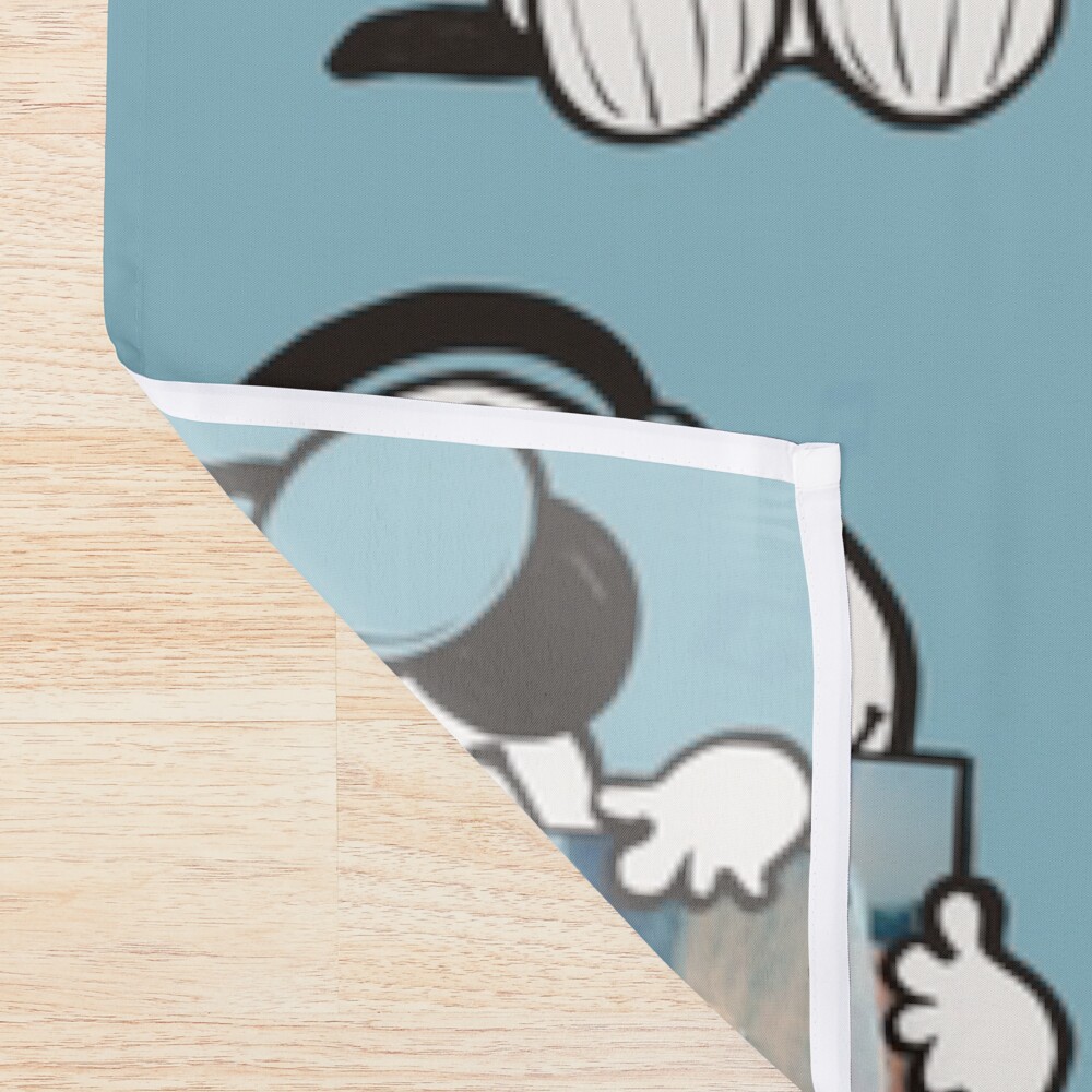 Snoopy Listening To Stranger In The Alps Shower Curtain - Image 2