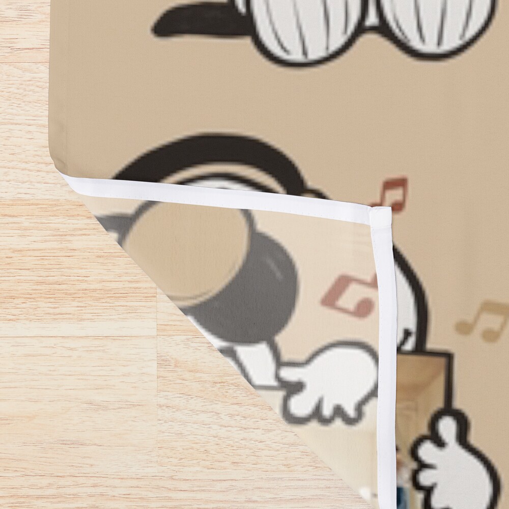 Snoopy Listening To Harry S House Shower Curtain - Image 2