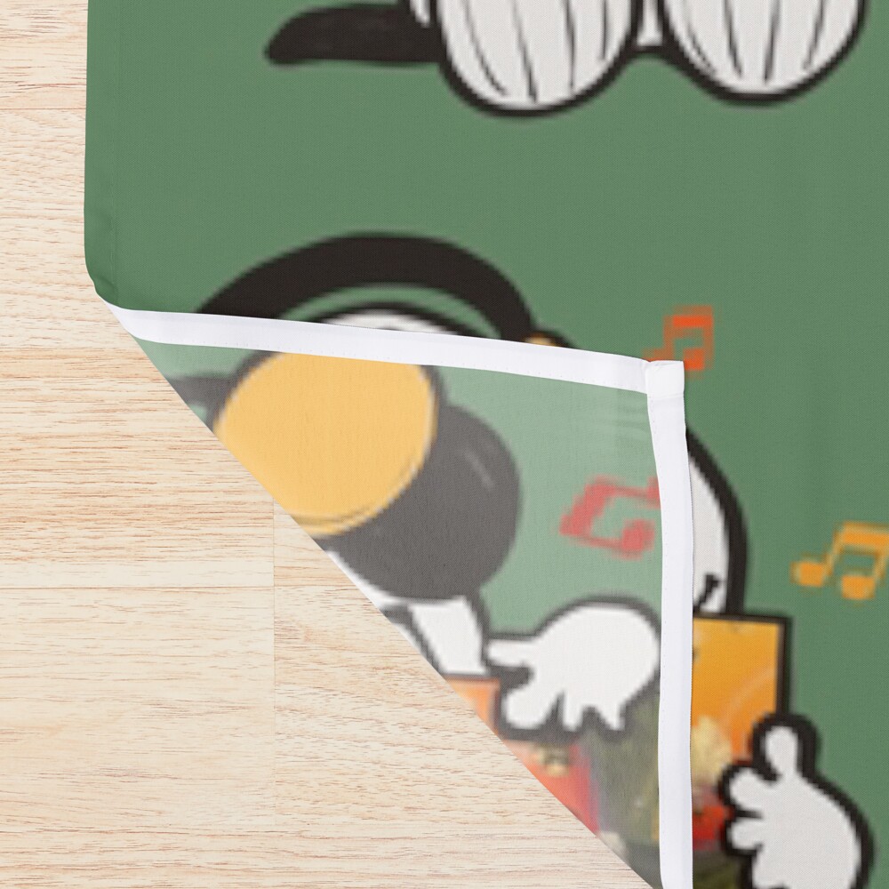 Snoopy Listening To Flower Boy Shower Curtain - Image 2