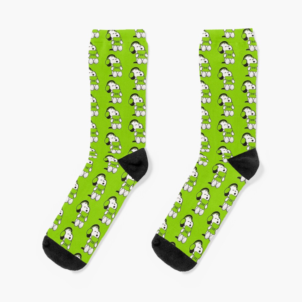 Snoopy Listening To Brat Socks