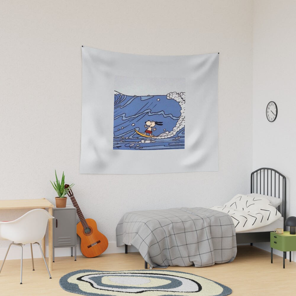 Snoopy Surfing Tapestry