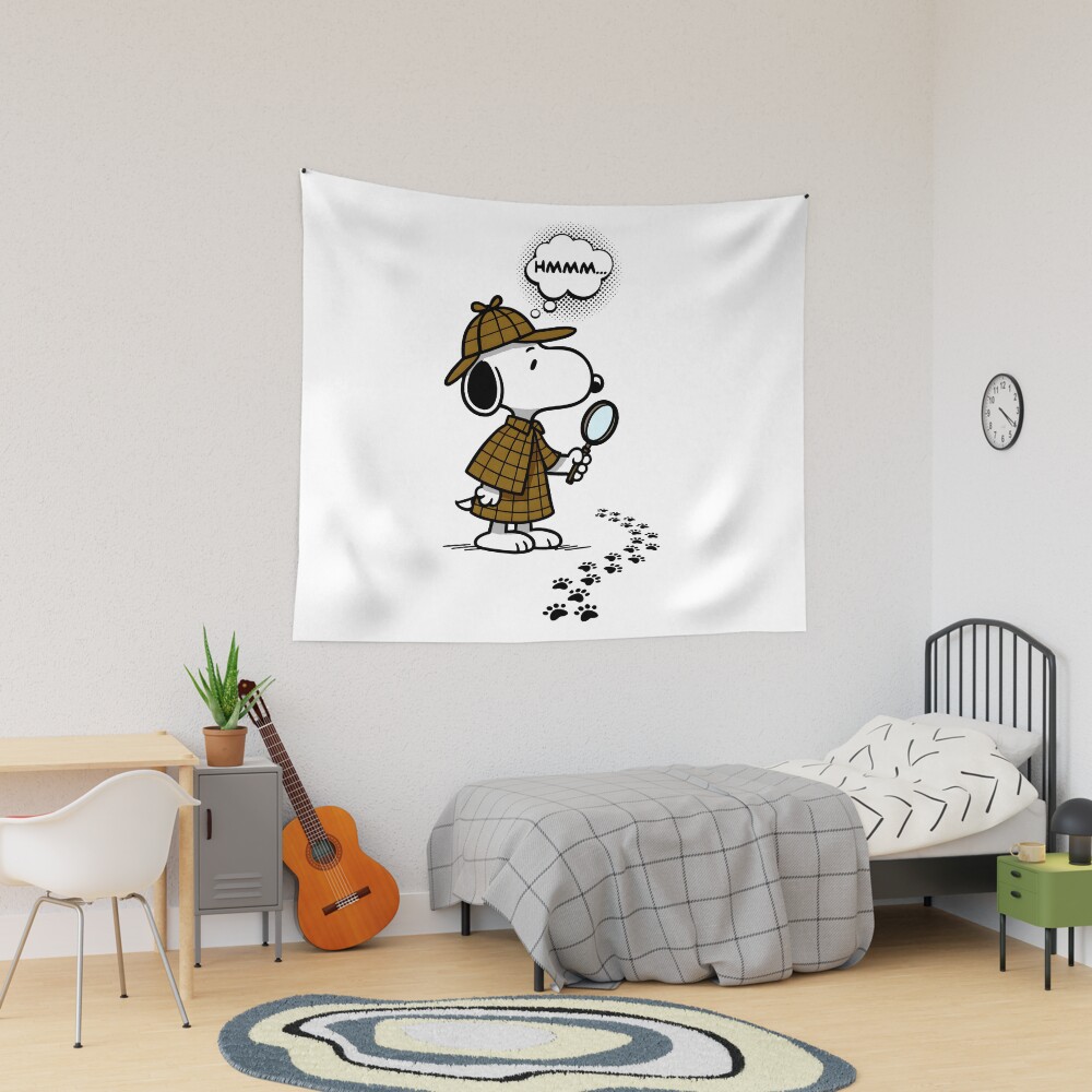 Snoopy Detective Snoops Tapestry