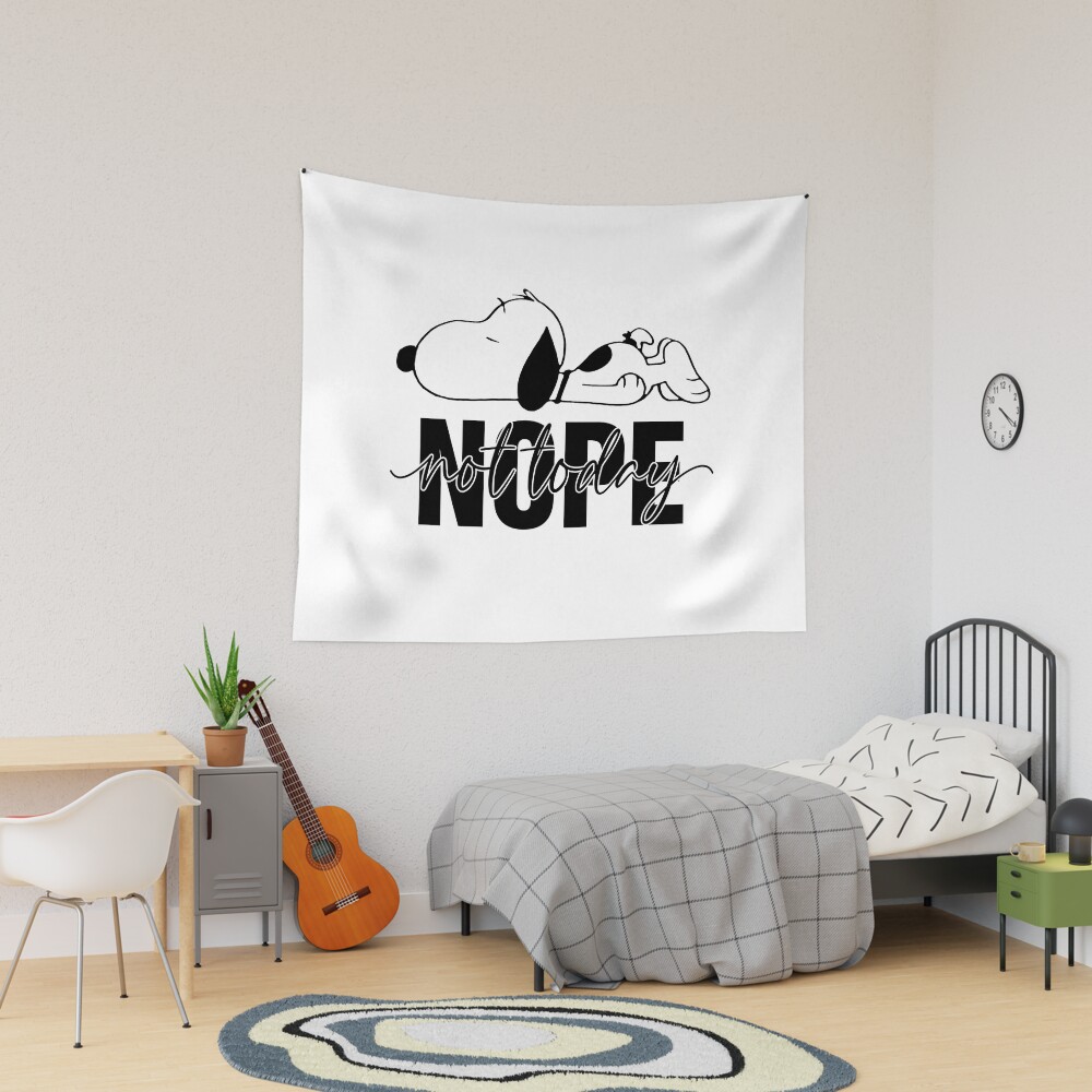 Snoopy Nope Not Today Nope Not Today Tapestry