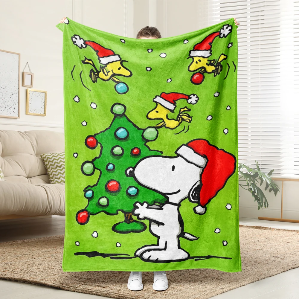 Snoopy Christmas green Blanket